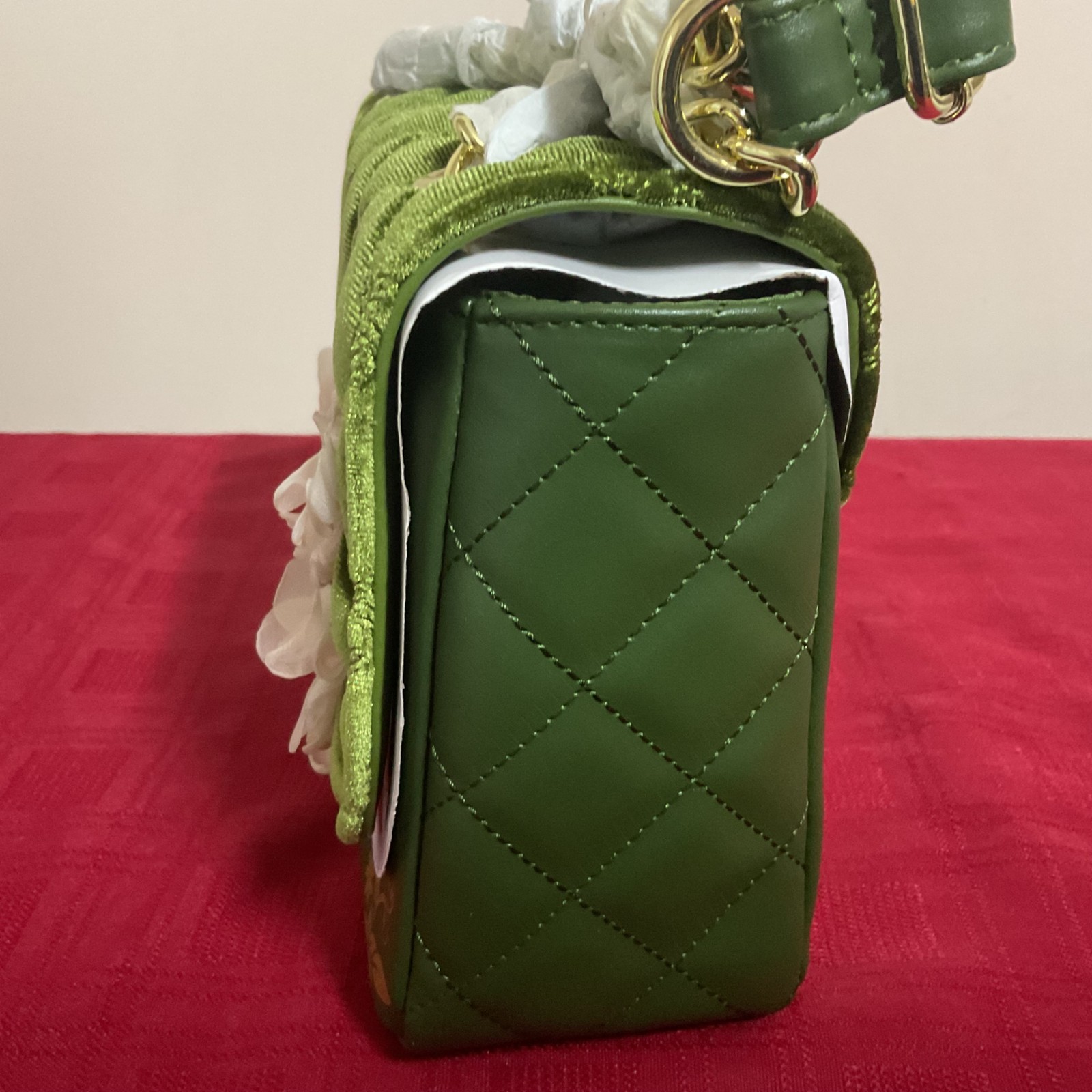 LOUNGEFLY DISNEY PETER PAN TINKER BELL VELVET CROSSBODY BAG NWT!!