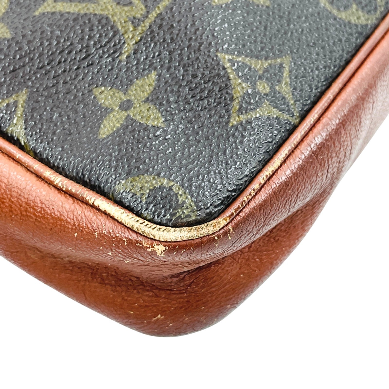 LOUIS VUITTON Second Bag Monogram Canvas Brown Vintage Clutch Bag