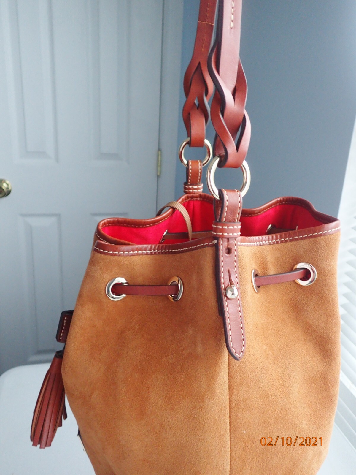 Dooney & Bourke Suede Tasha Drawstring Bag
