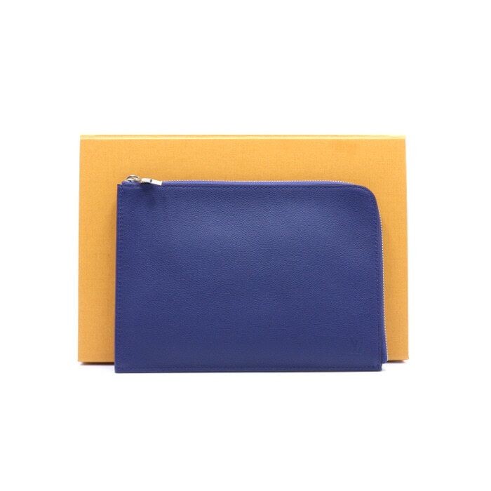 Louis Vuitton Taurillon Leather Pochette Jour PM Indigo Zipper 152894125 [P]