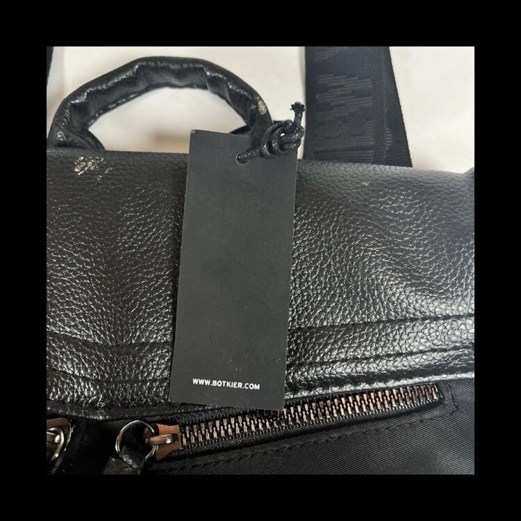 Botkier Trigger Mini Backpack Black Purse Bag New York Zippers Polyester Tags