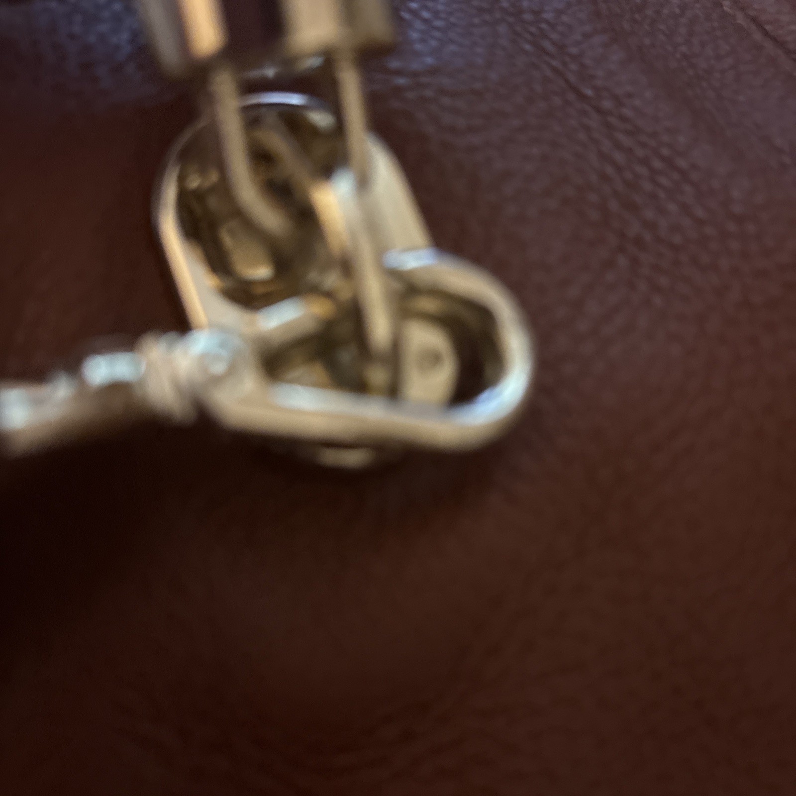 COLE HAAN Leather Shoulder Satchel Crossbody Brown Gold Hardware Woven Top