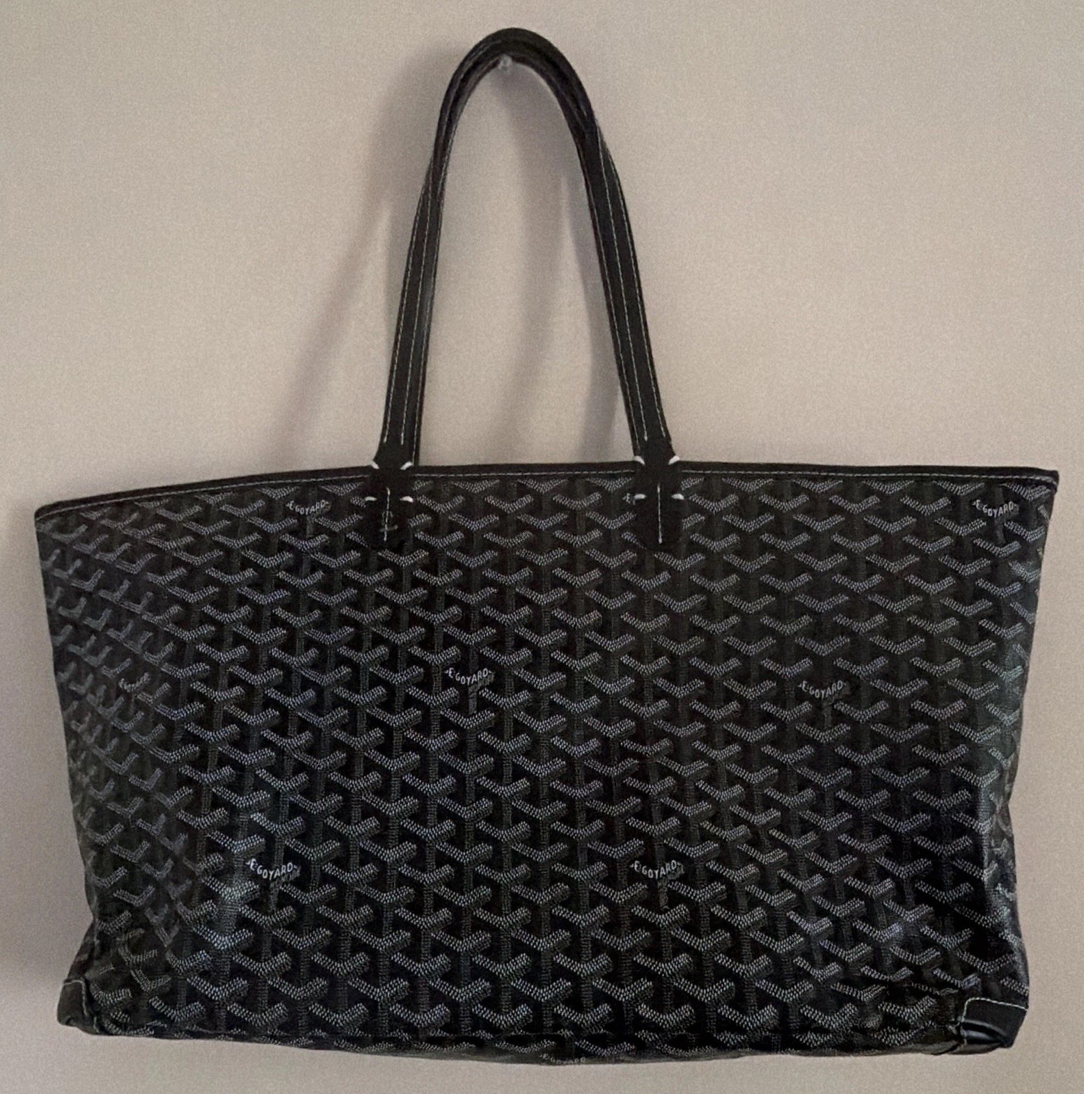 Goyard Artois PMBlack Goyardine Tote Bag Zip Closure Double Handles Inner Pocket