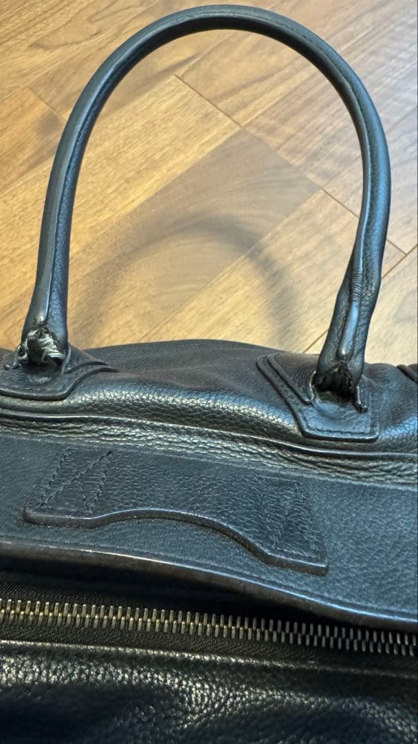 CELINE Luggage Mini Tote Bag Black Leather Women Pre-Owned Handbag
