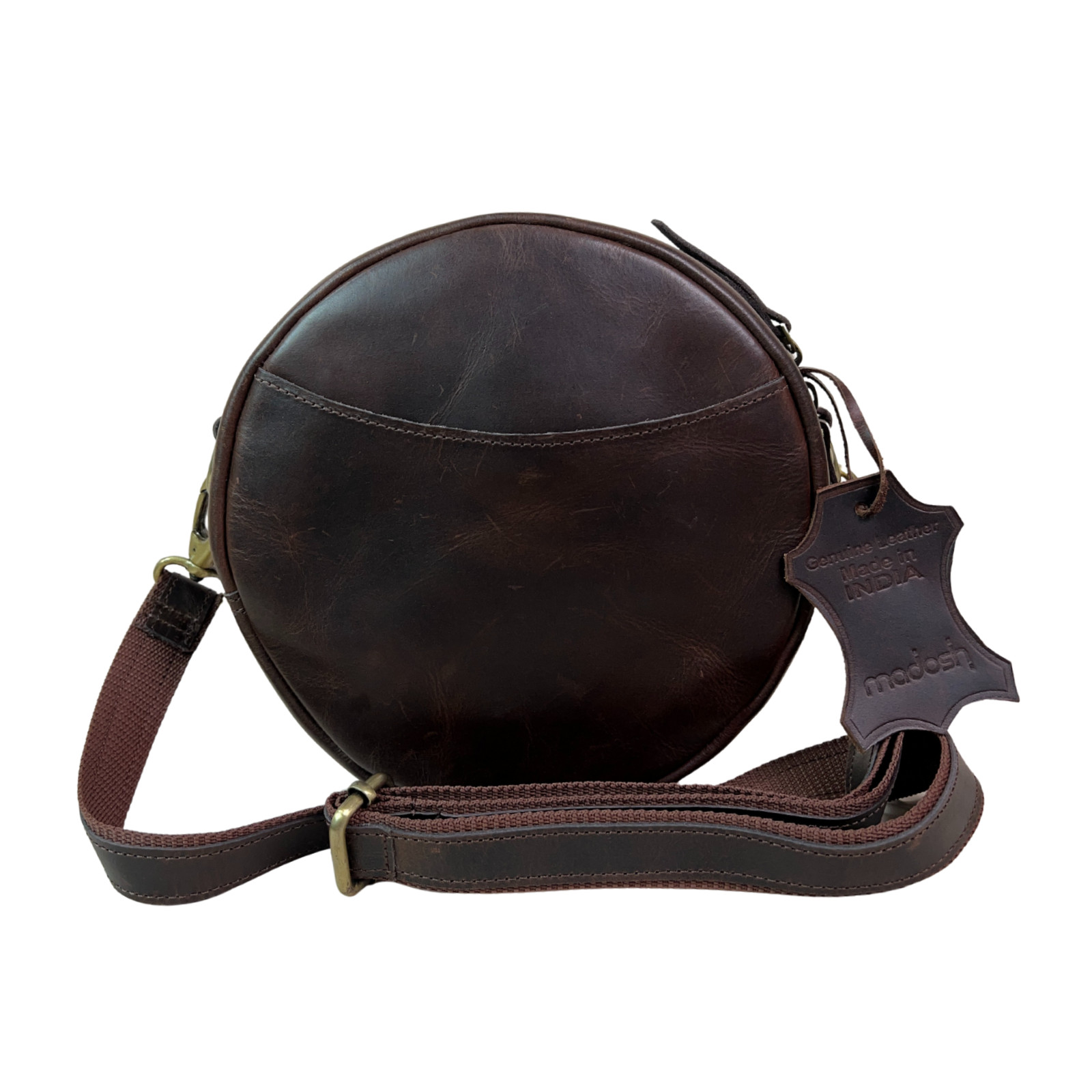 Round Crossbody Bag for Women–Small Genuine Leather shoulder Fashion bag