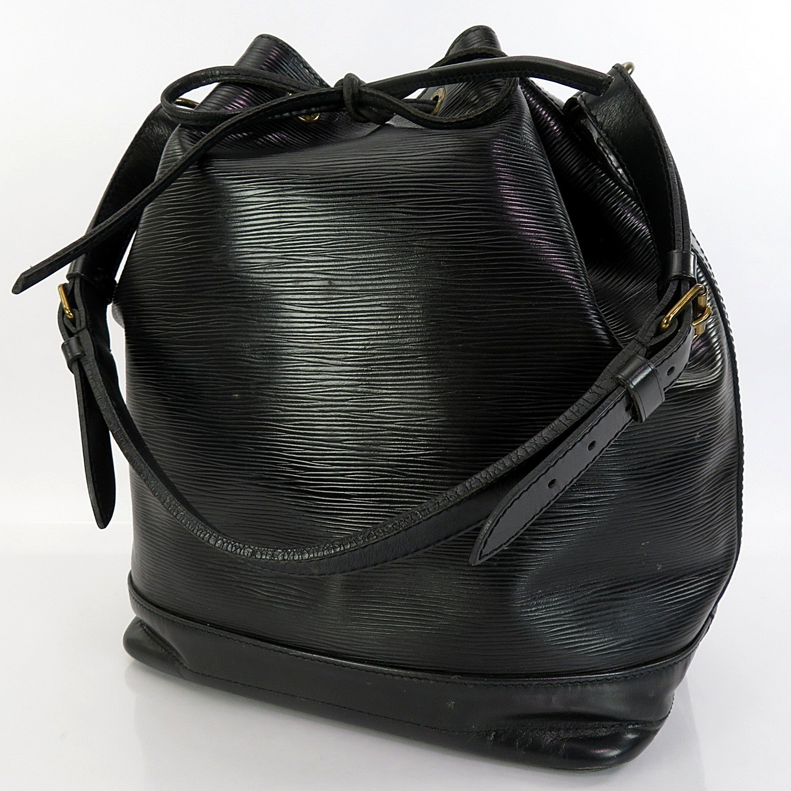 Authentic LOUIS VUITTON Noe Black Epi Leather Shoulder Tote Bag Purse #64583