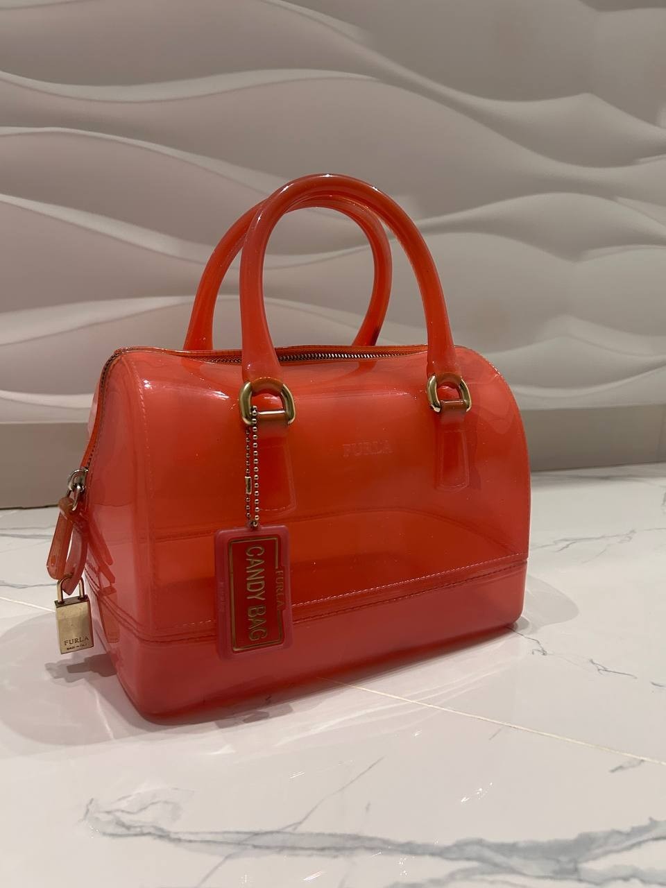 Great Furla Candy Women’s Rubber Silicone Mini Bag Coral-Сolored