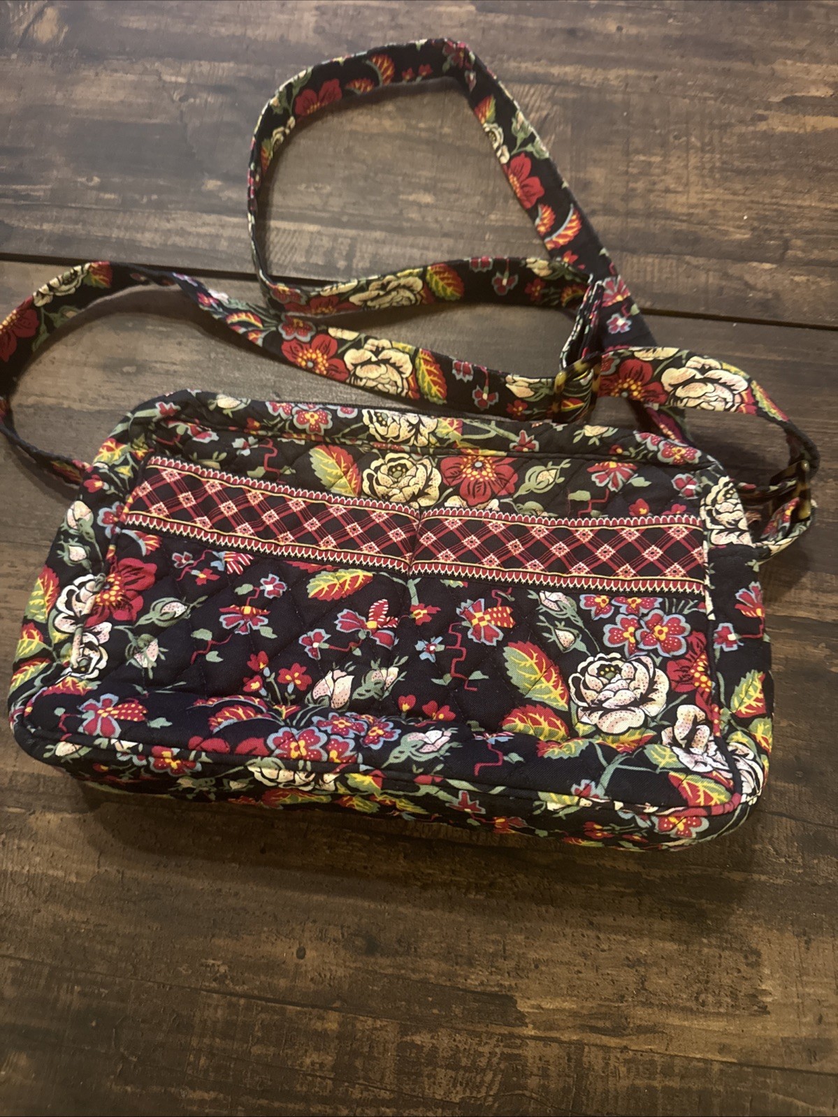 Vintage Vera Bradley Anastasia Pattern Crossbody Purse Floral 11 X 7 Inch Bag