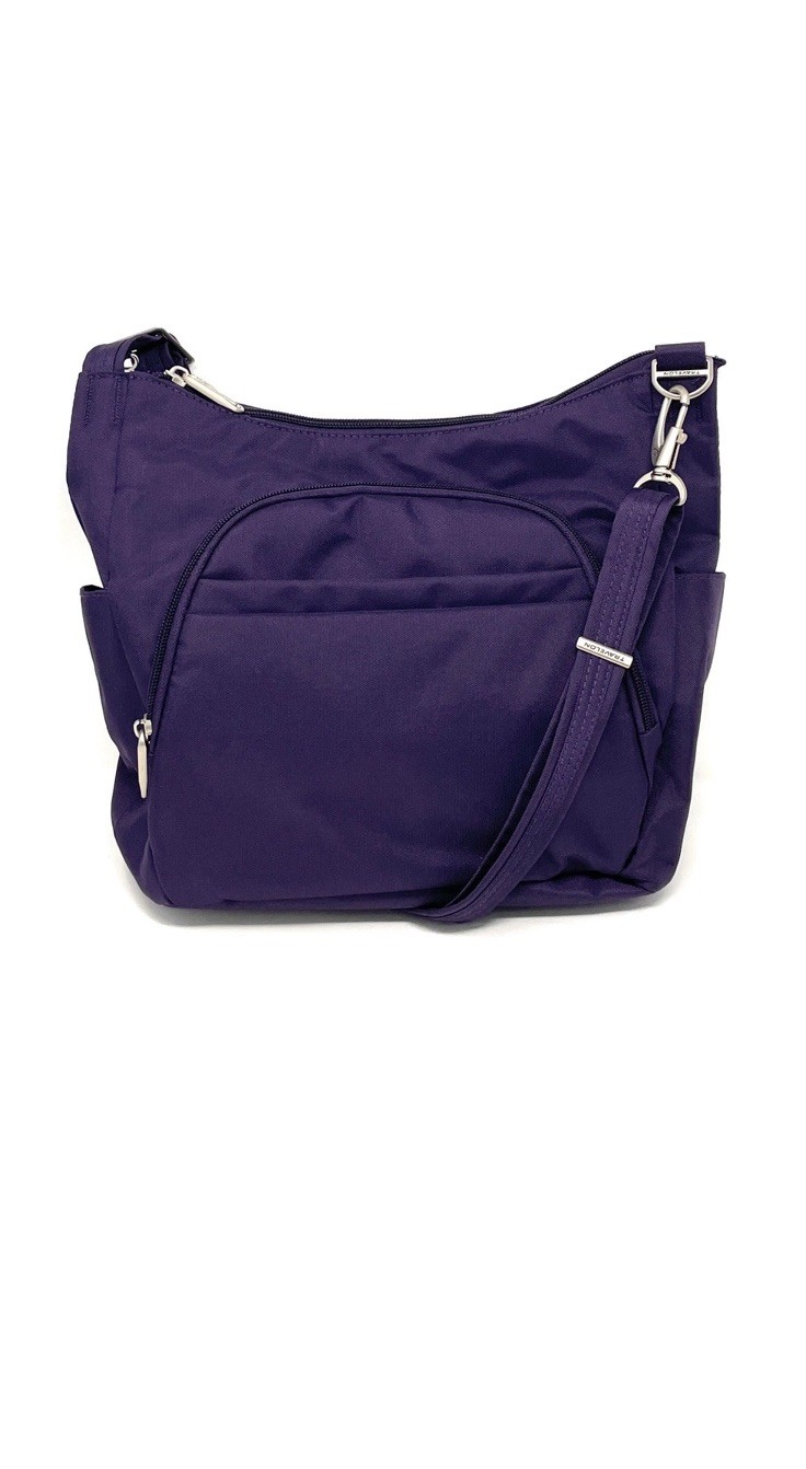 Travelon Purple Anti-Theft Crossbody Bag RFID Travel Purse Nylon