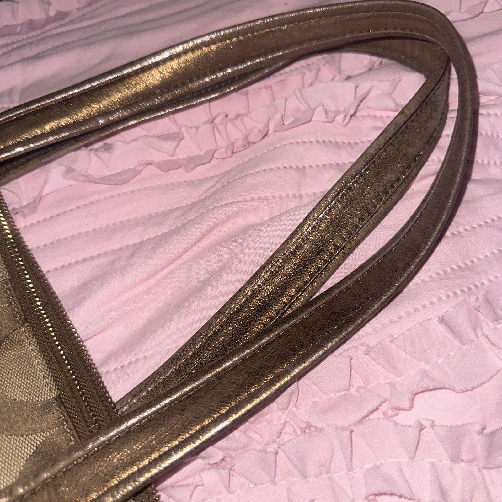 Vintage Y2K Coach Poppy Glam Tote – Lavender Sateen Lining💜 (Style No. 13826)