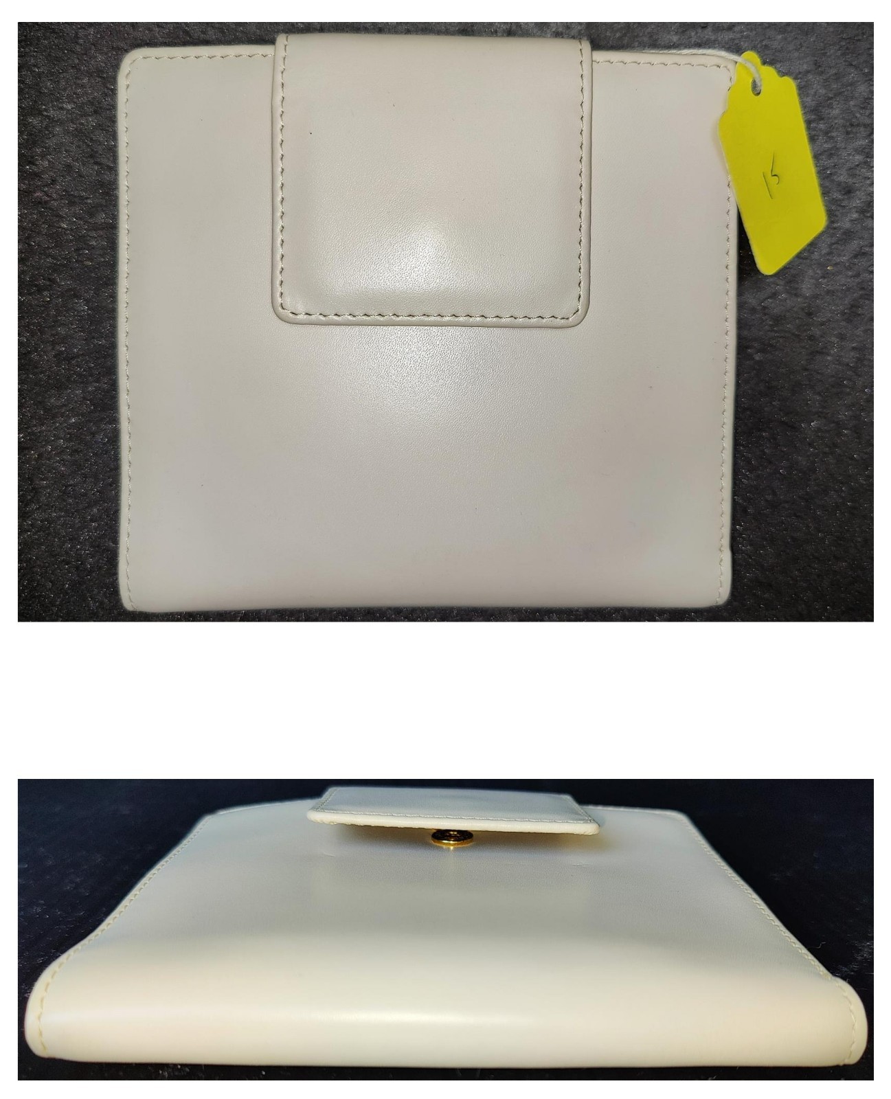M. London USA Shoulder Bag Hangbag with Wallet Leather Bone Color New with Tags