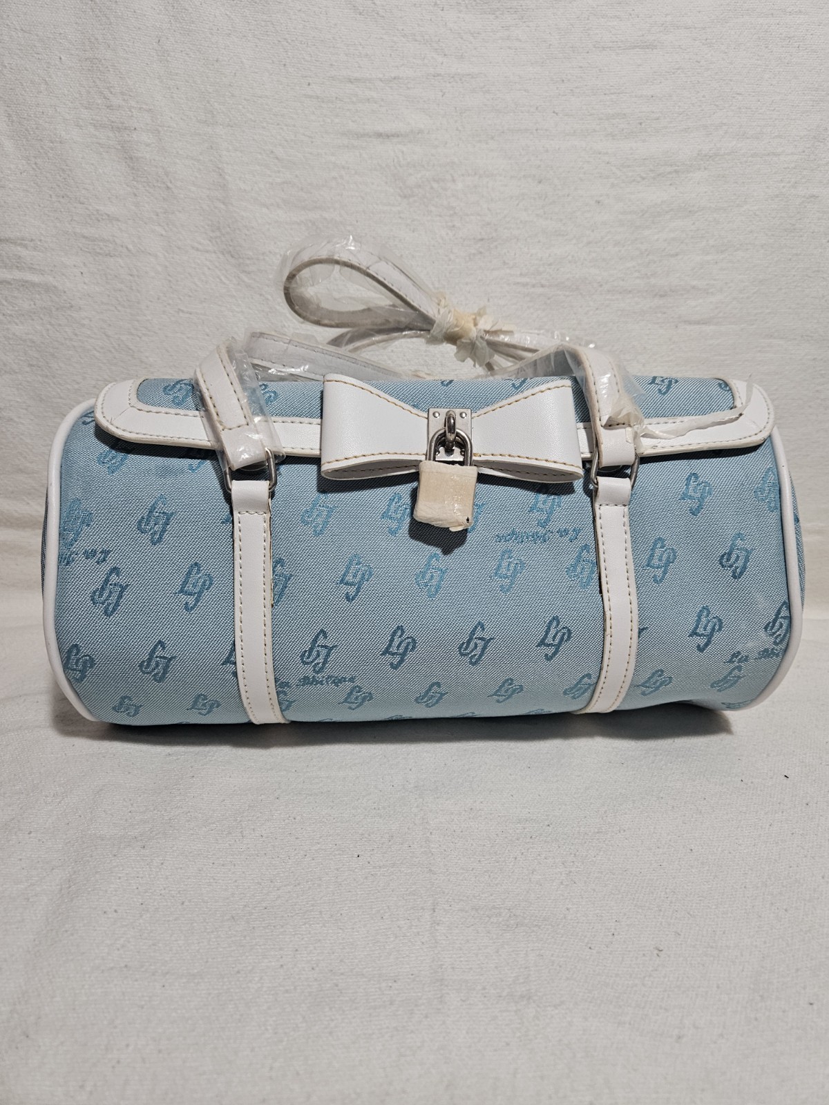 La Philipe Blue and White Shoulder Bag