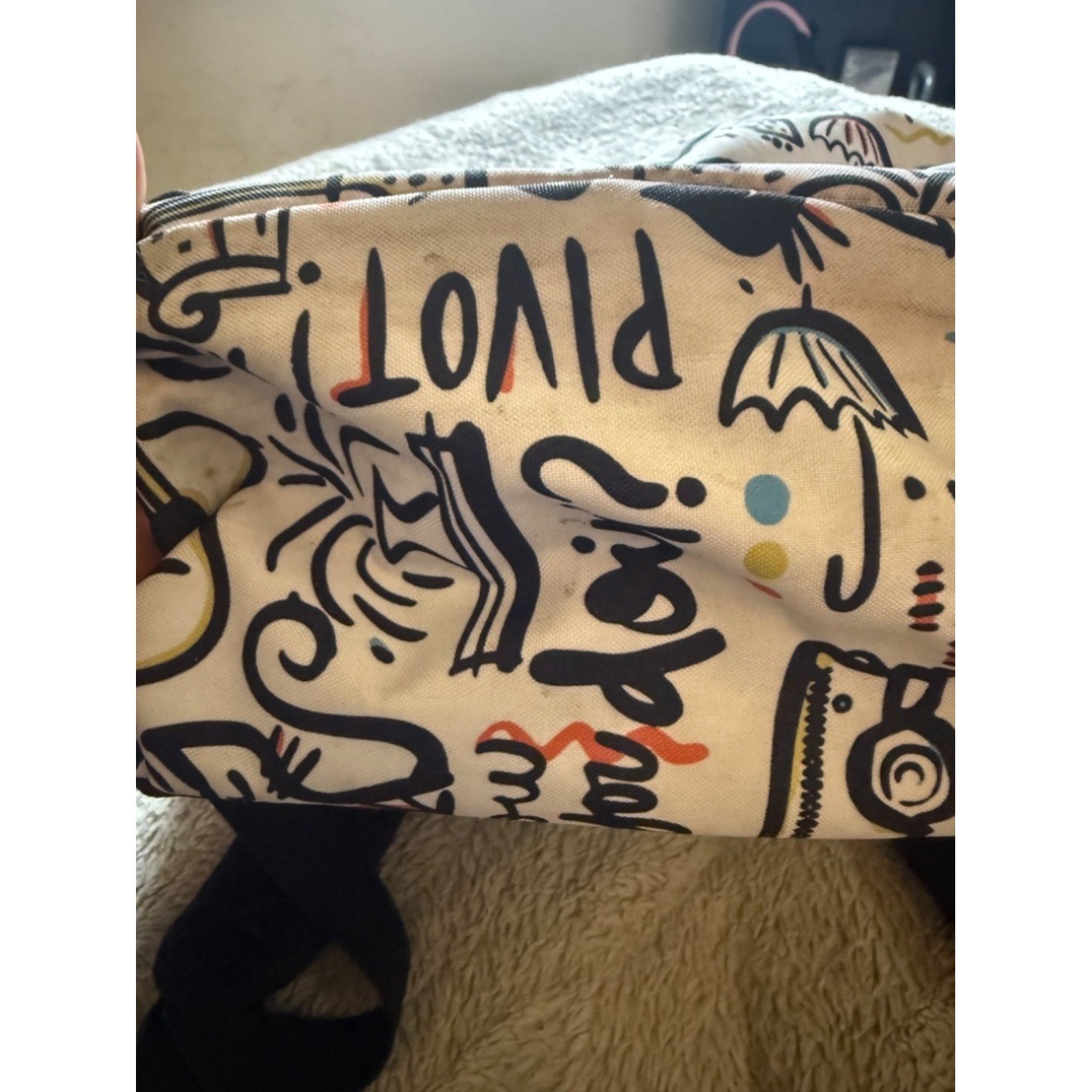 Friends White Graphic Backpack