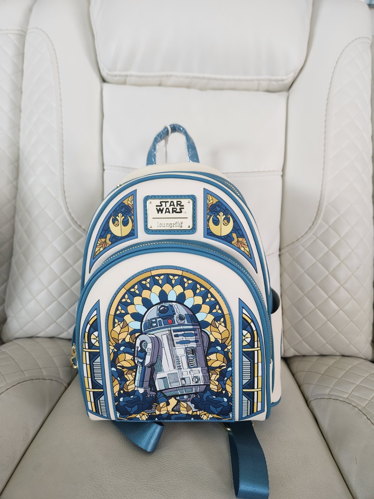 Loungefly Star Wars R2-D2 Stained Glass Portrait Mini Backpack
