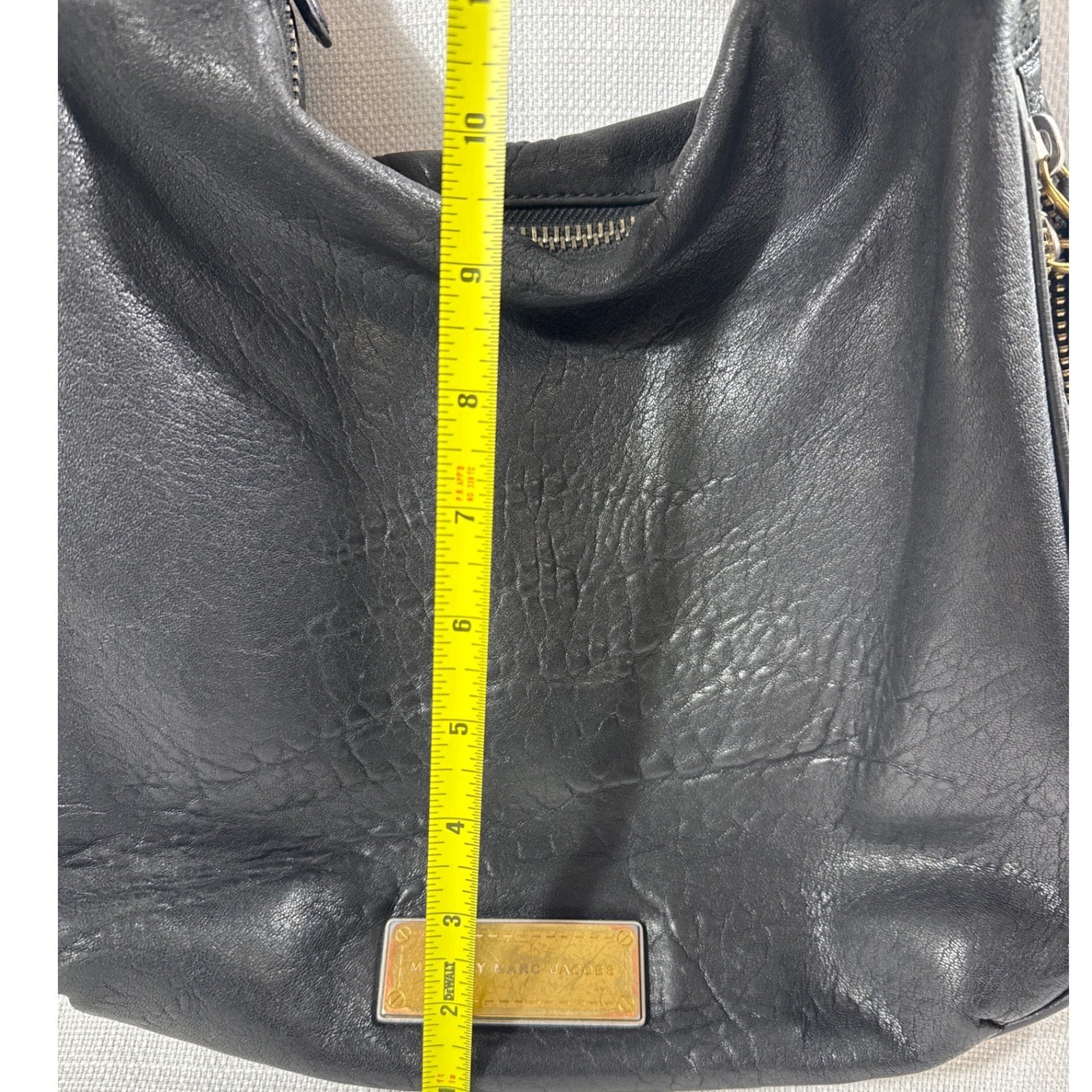 Marc by Marc Jacobs Black Leather Hobo Shoulder Bag Gold Hardware Slouchy