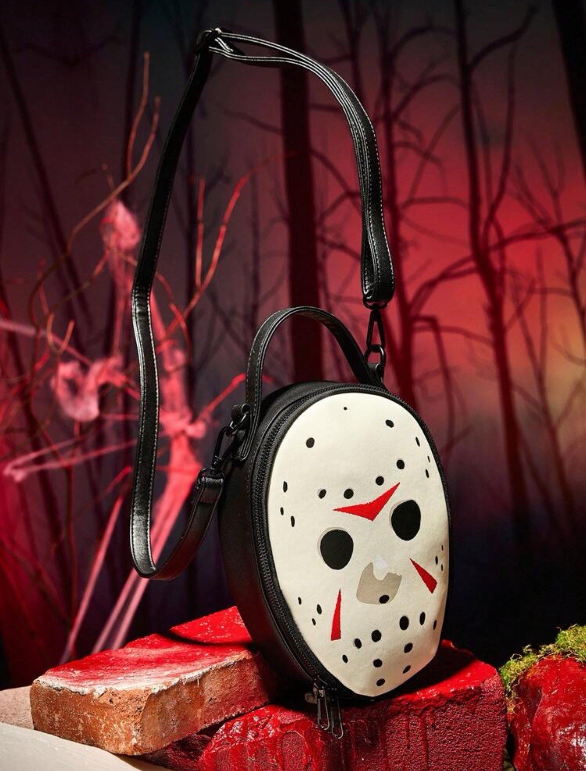 New 9” FRIDAY THE 13th Purse JASON VOORHEES Crossbody Bag HOCKEY HORROR Handbag