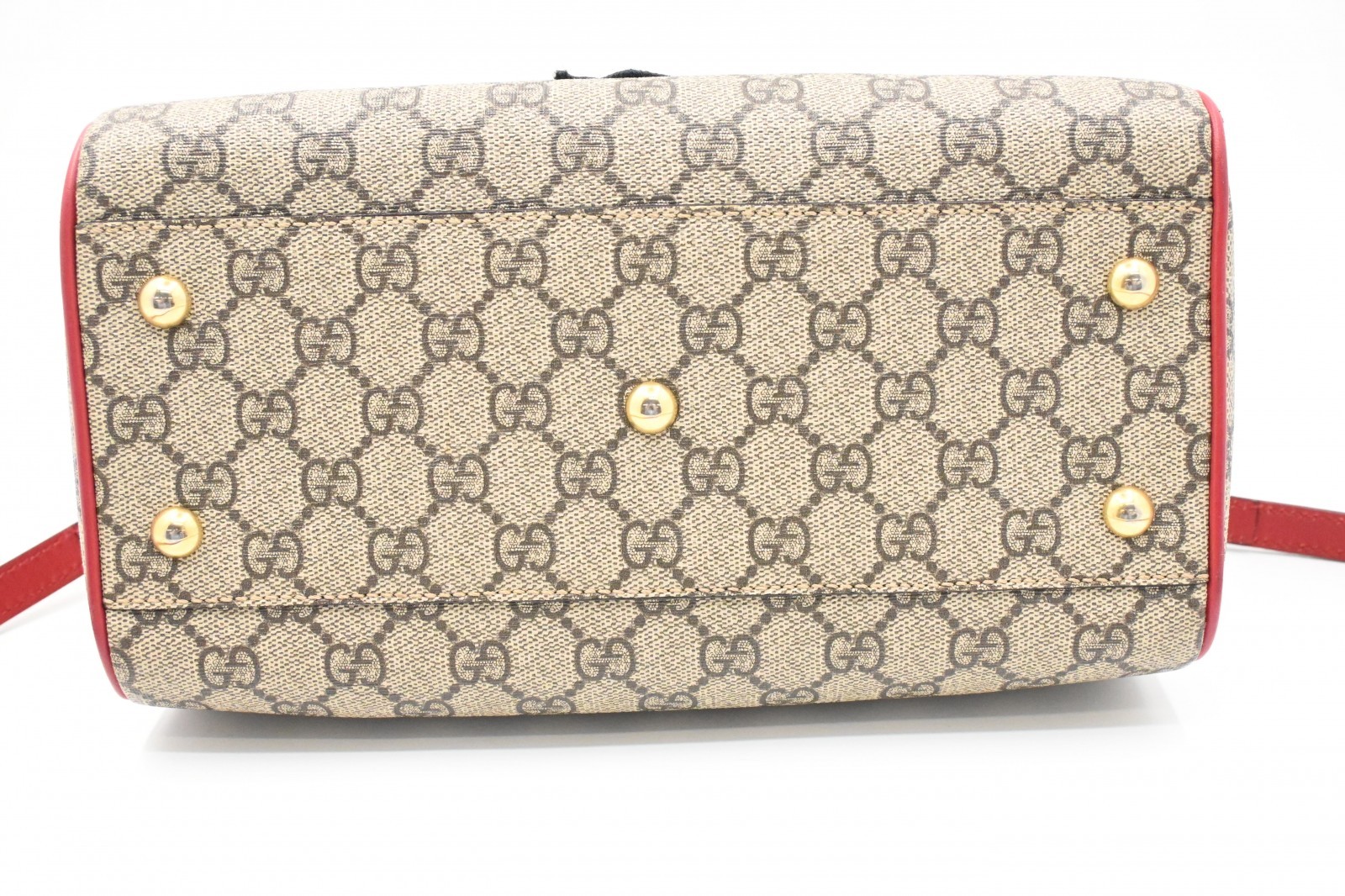Authentic Gucci GG Supreme 2-Way Mini Boston Bag, Snake Pattern, 409529