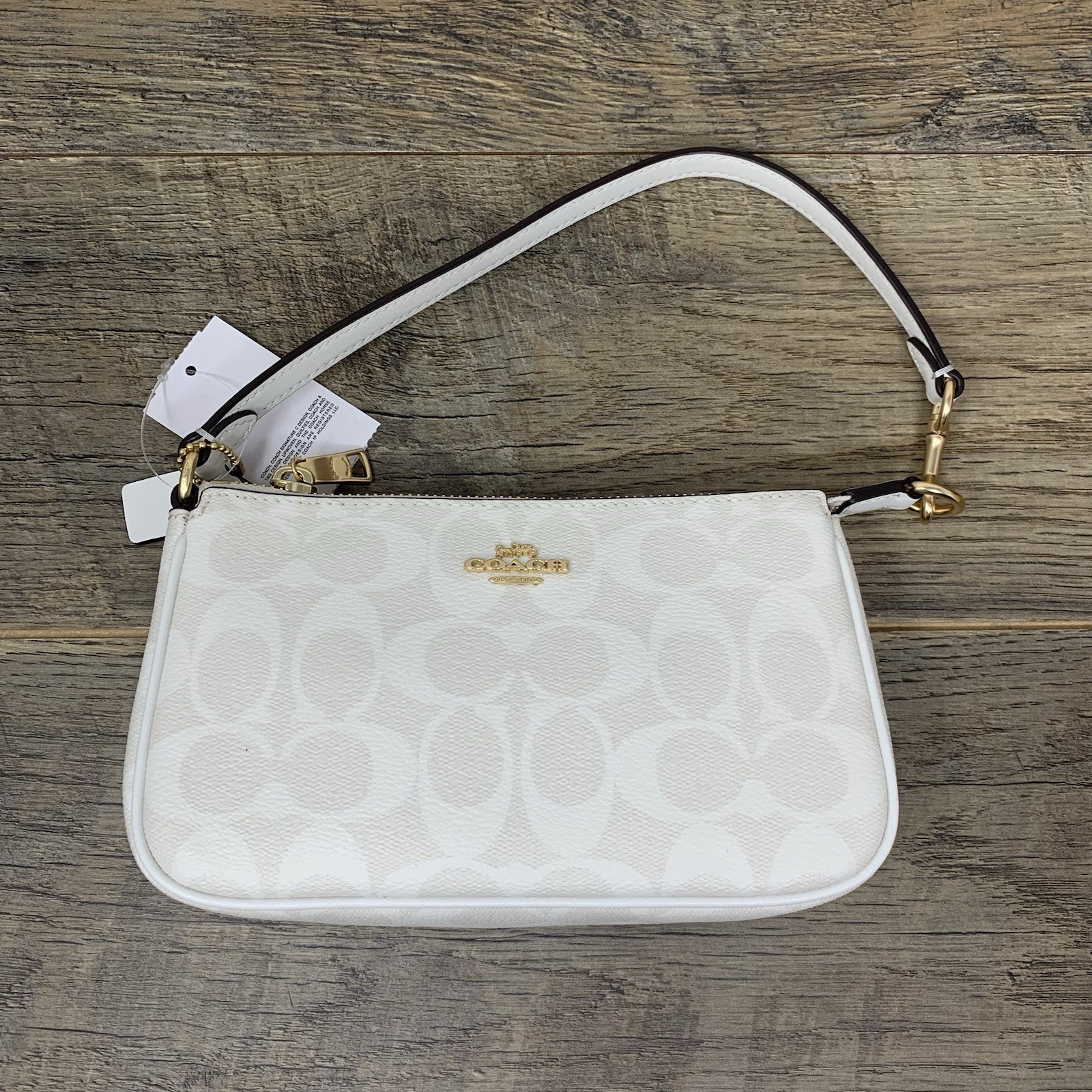 Coach Nolita 19 in Signature Canvas CS442 | Glacier White Gold — New