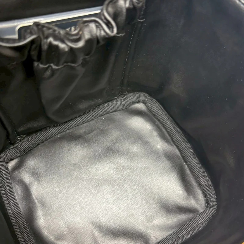 CHANEL Bicolore Vanity Bag Black Lambskin Vanity Bag A01619 #OKB4028