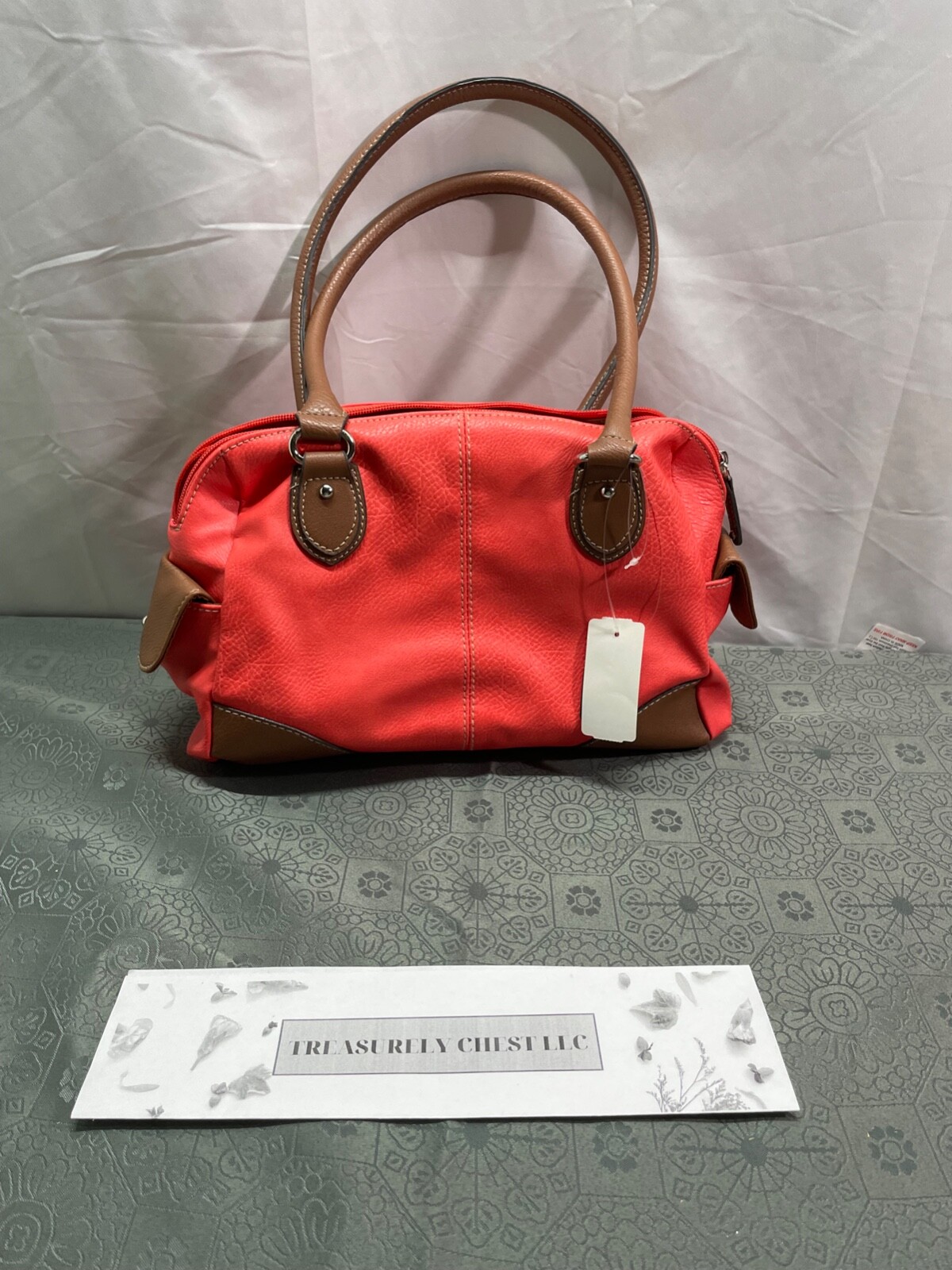 Croft & Barrow Handbag Med Red Faux Leather Pebble Shoulder Bag Purse – NEW NWT