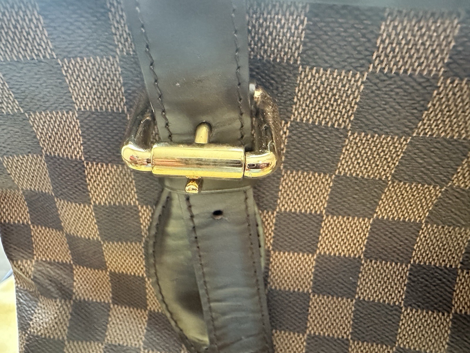 LOUIS VUITTON AUTHENTIC Hampstead MM DamierEbene Brown Tote