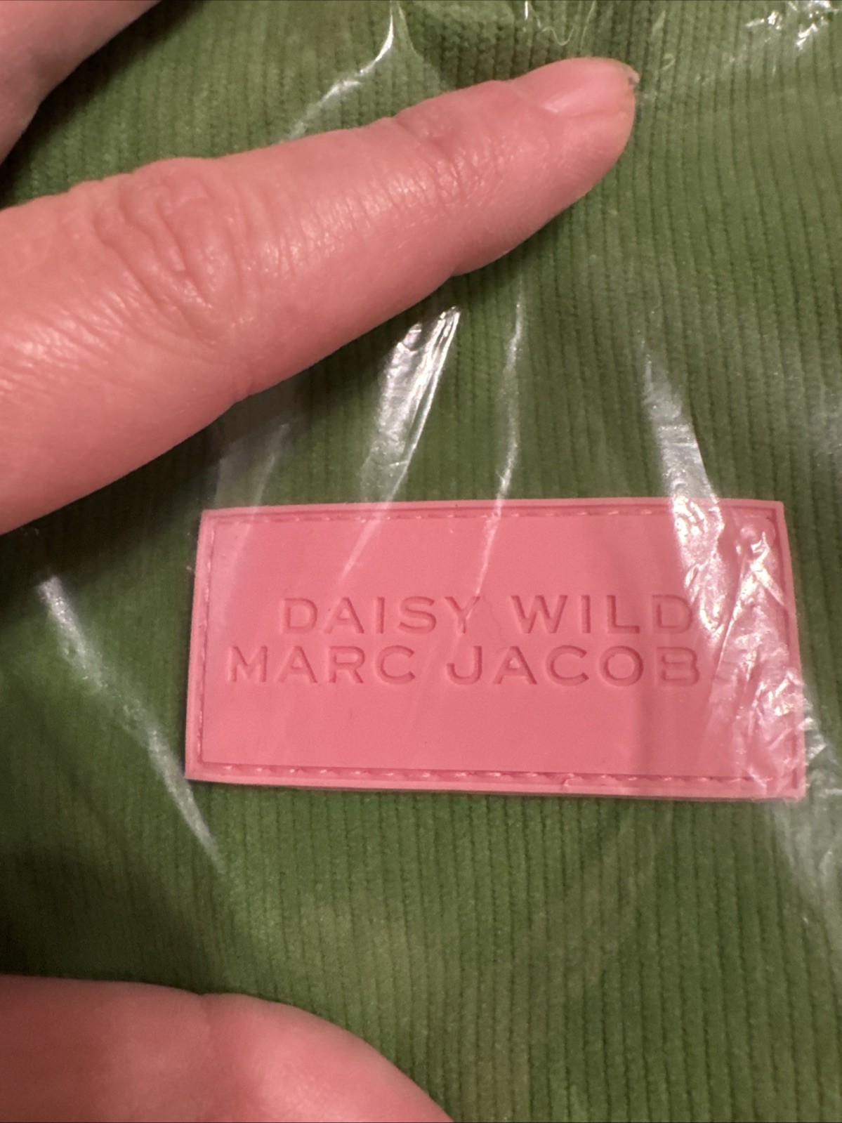 Marc Jacobs Daisy Wild Tote Bag Green Corduroy & Floral Liner Reversible Big NWT