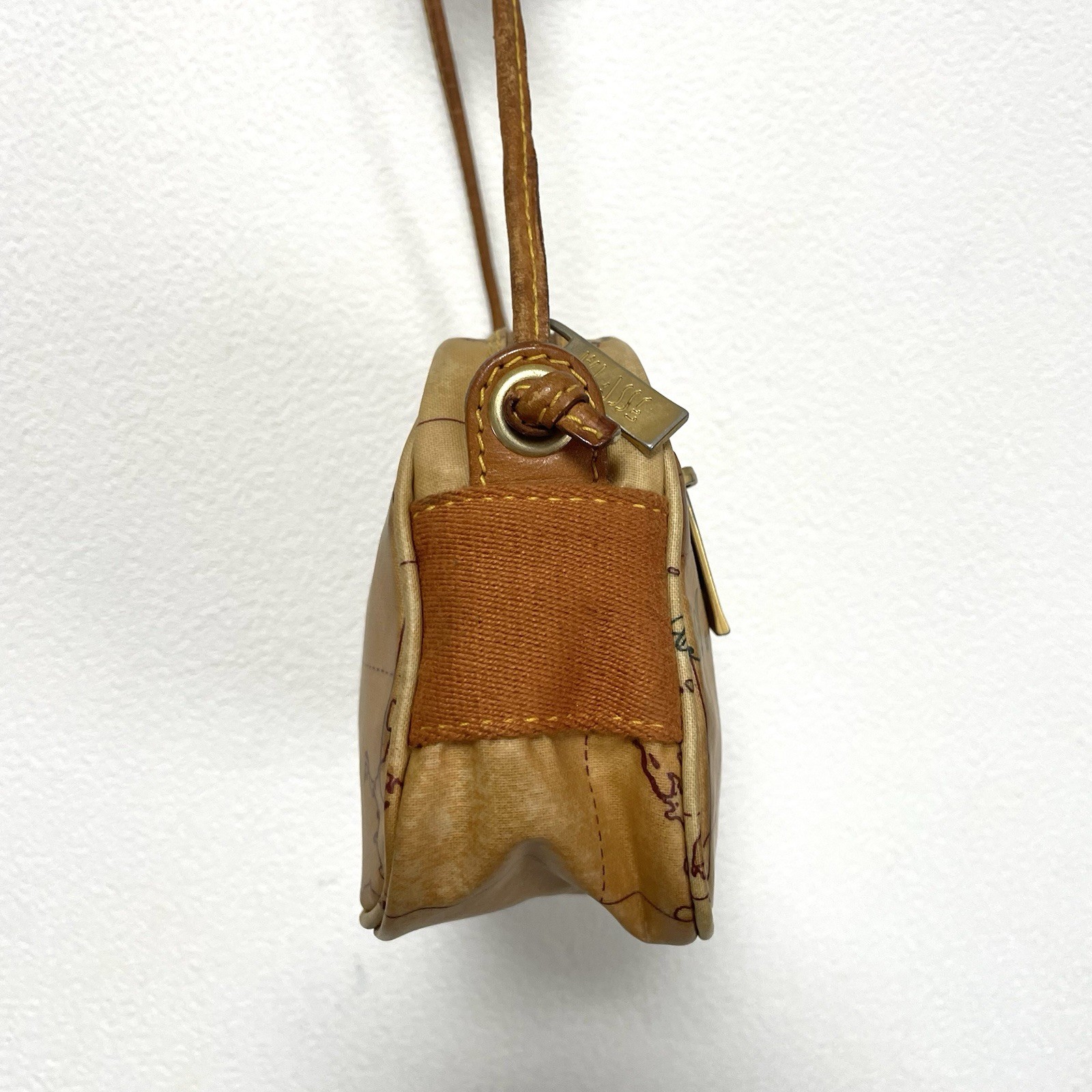 1ª Prima Classe Alviero Martini Mini Shoulder Bag Crossbody Pouch Small Leather