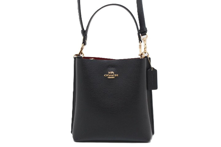 COACH Molly Bucket Bag 22 Black Leather CA177 Shoulder Bag Women’s #DB1840