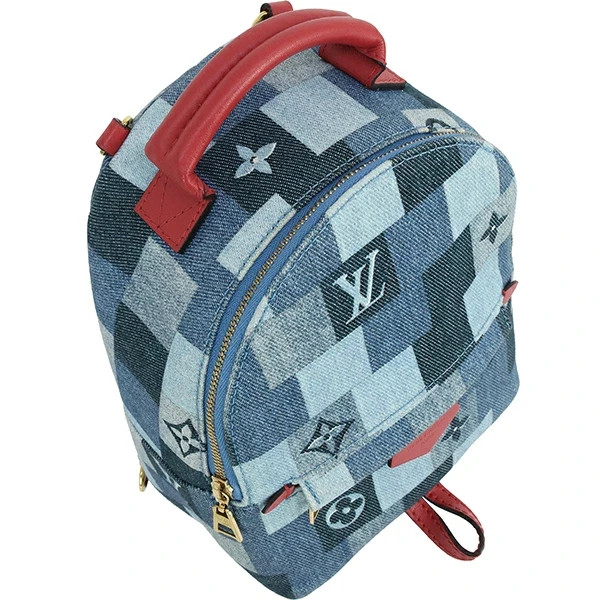 Louis Vuitton Palm Springs Mini Backpack M45043 Monogram Monogram Denim patchwor