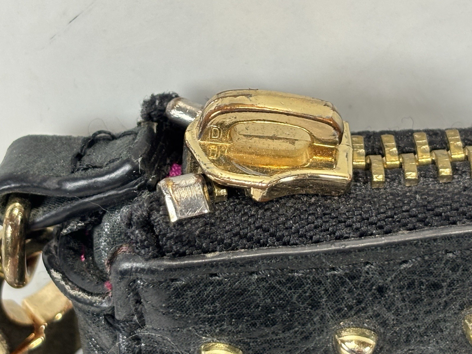 Botkier Trigger Leather Satchel Studded Crossbody Bag Purse Black READ