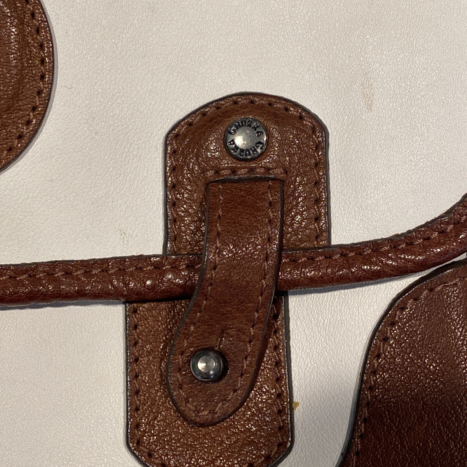 Vintage Original Ghurka No 509 PURSER white Leather/Trim Crossbody Bag RARE!