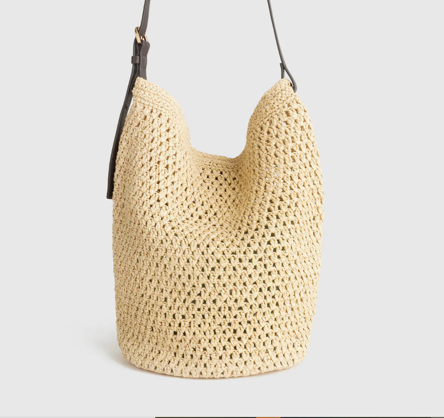 Madewell Handwoven Straw Bucket Bag