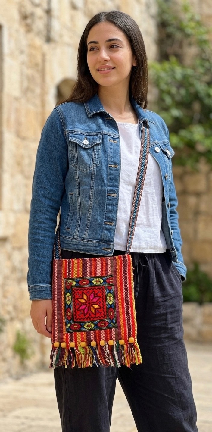 Colorful Artisan Boho Crossbody Bag Handcrafted Traditional Embroidered