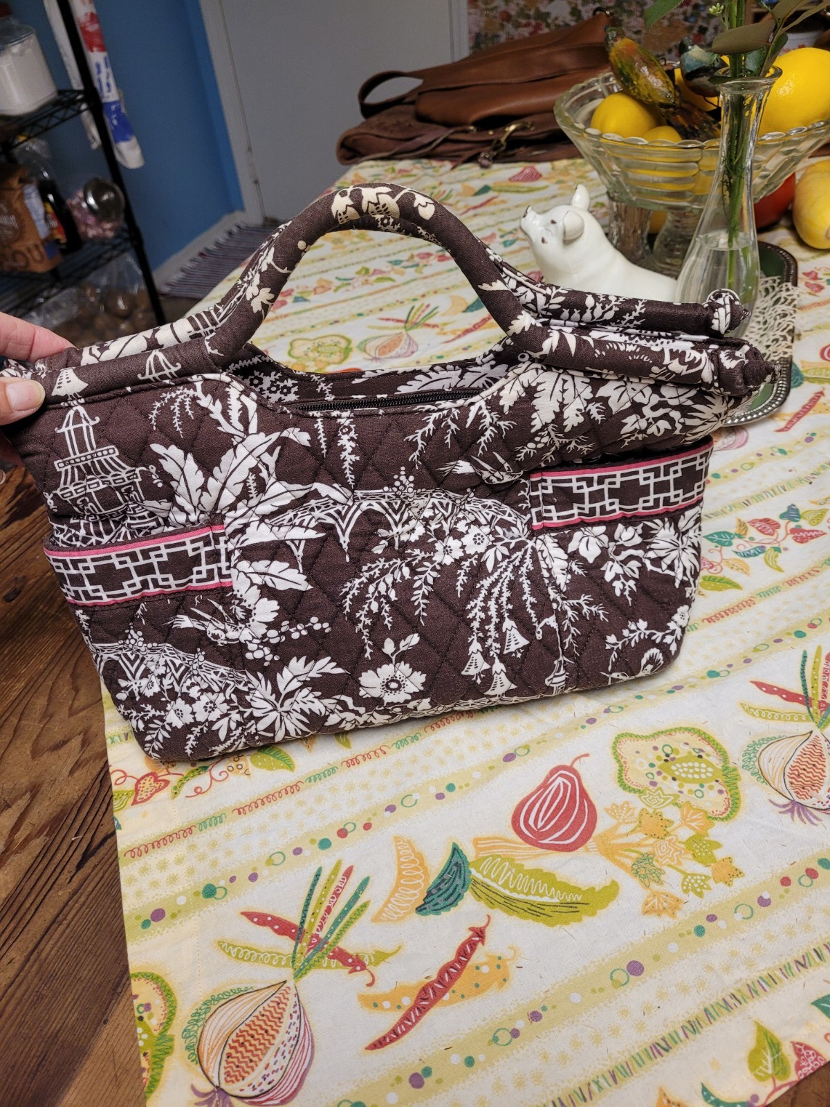 Vera Bradley Retired Quilted Imperial Toile Pattern