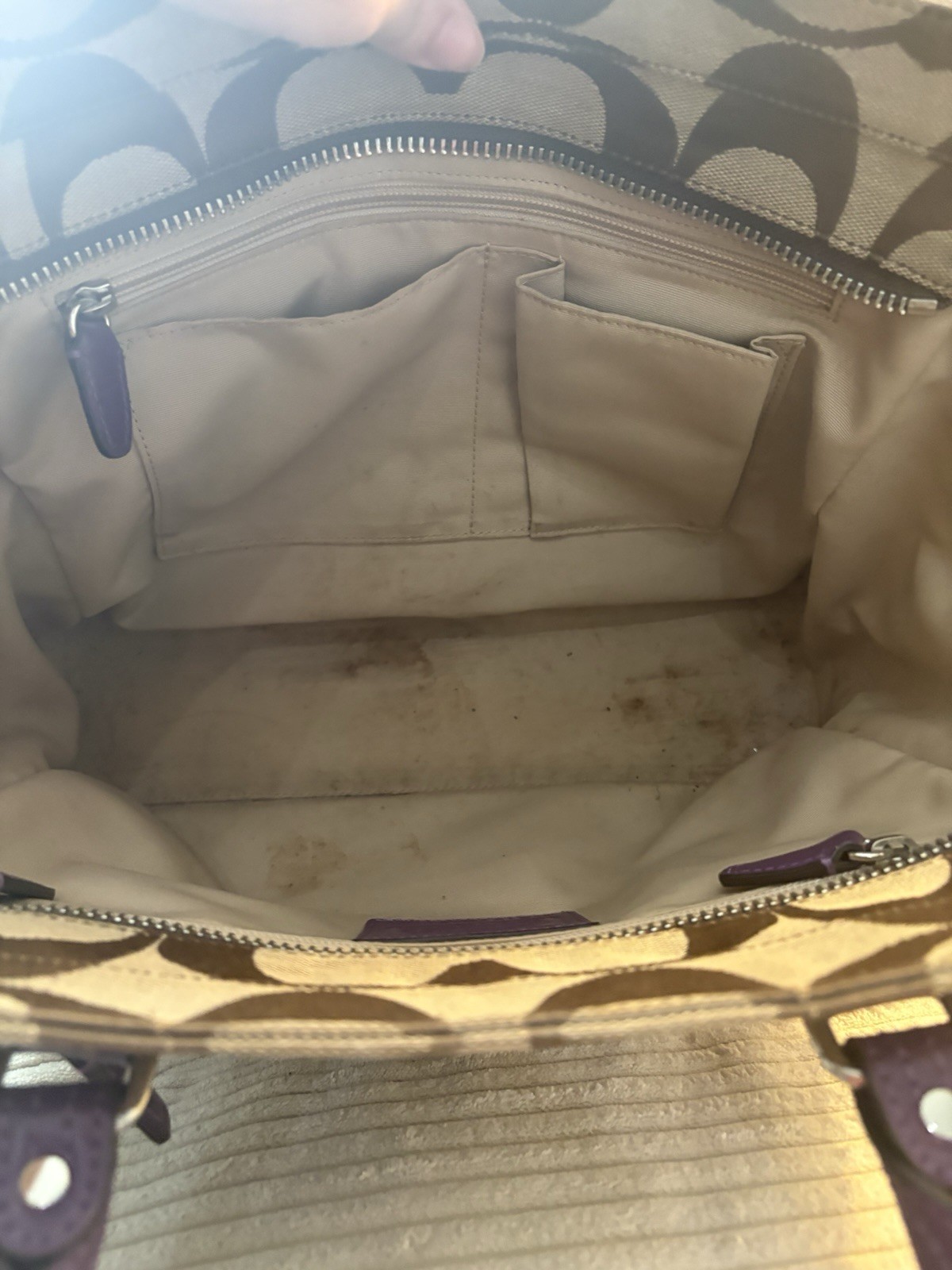 Coach Signature Large Candace Carryall w/ Matching Wallet
