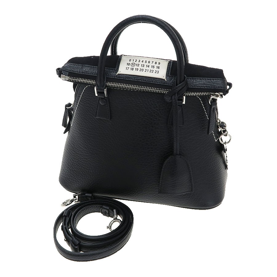 Maison Margiela Mini S56WG0082 Leather Black Shoulder Bag #SAB15378