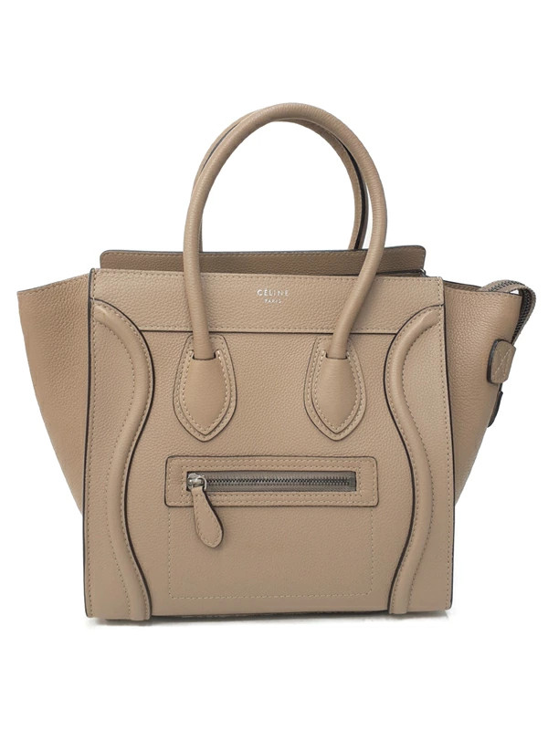 Celine Micro Shopper Tote 167793 Leather Taupe Tote Bag Women’s #TB663