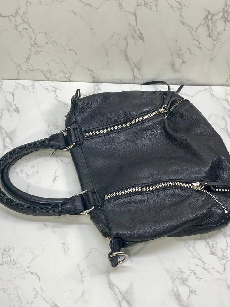 Linea Pelle Black Leather Handbag