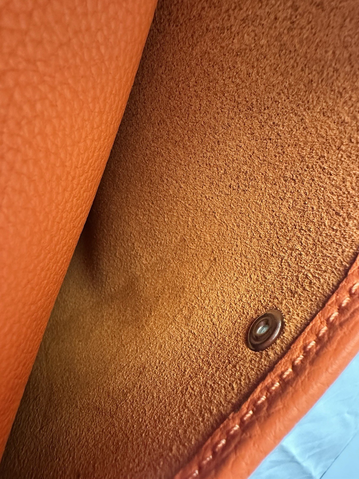 Orange Pebbled Leather Crossbody Shoulder Bag | Adjustable Strap | Evelyne Style