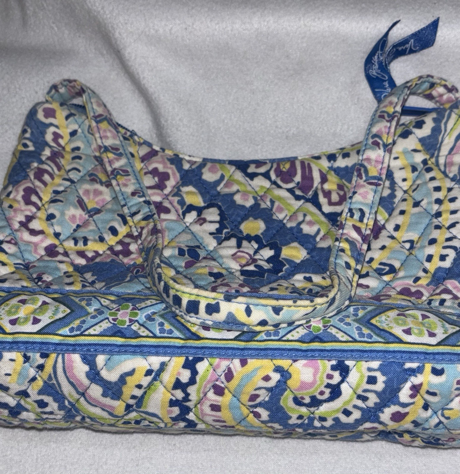 Vera Bradley Capri Maggie multi colored Blue Shoulder Bag Paisley VTG, Retired