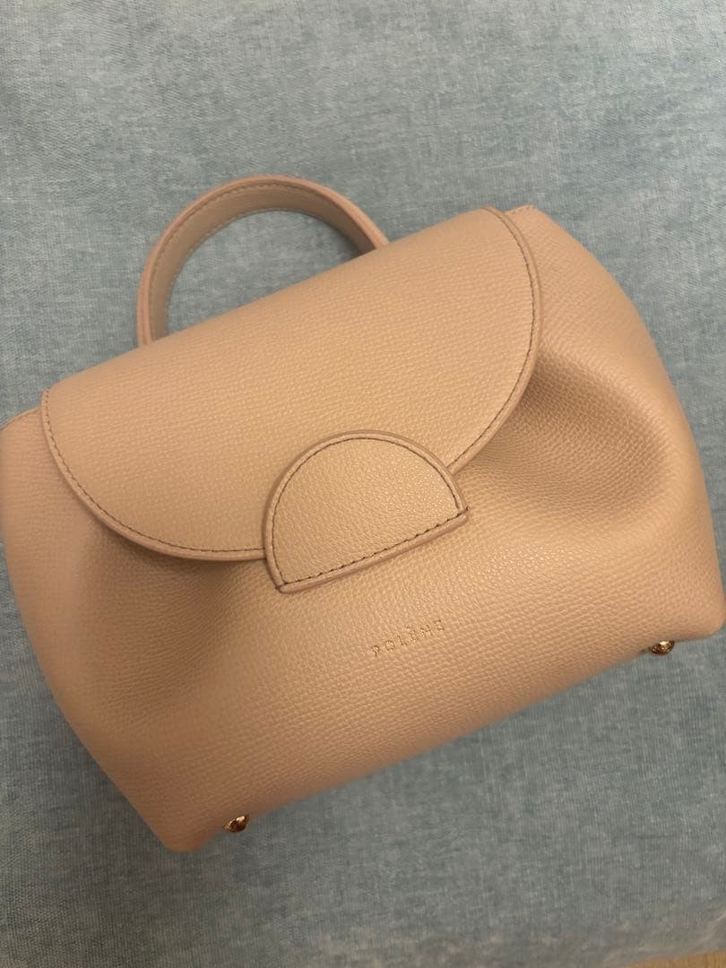 Polène Numero Un Nano Nude Pink Leather Handbag, Excellent Condition