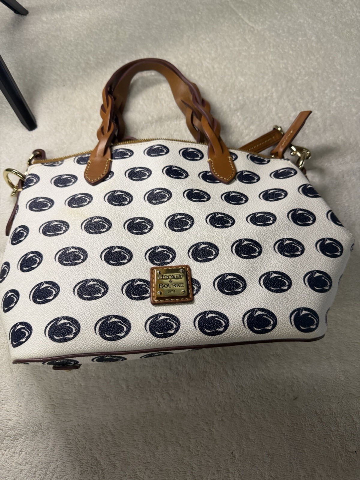 Dooney and Bourne Celeste Satchel with Penn State Nitany Logo