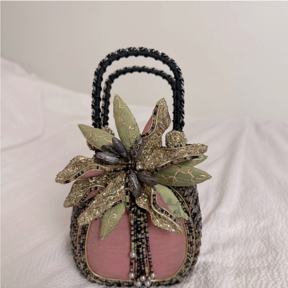 Mary Francis beaded beauty handbag small