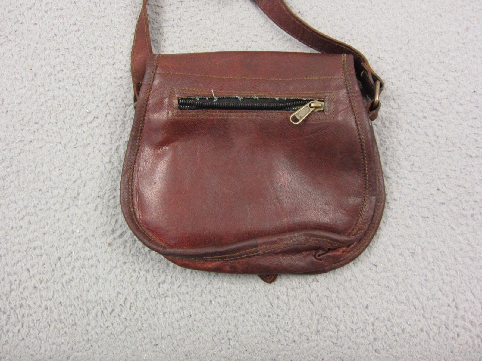 Vintage Womens Saddle Bag Brown Leather Crossbody Purse Boho Messenger Satchel