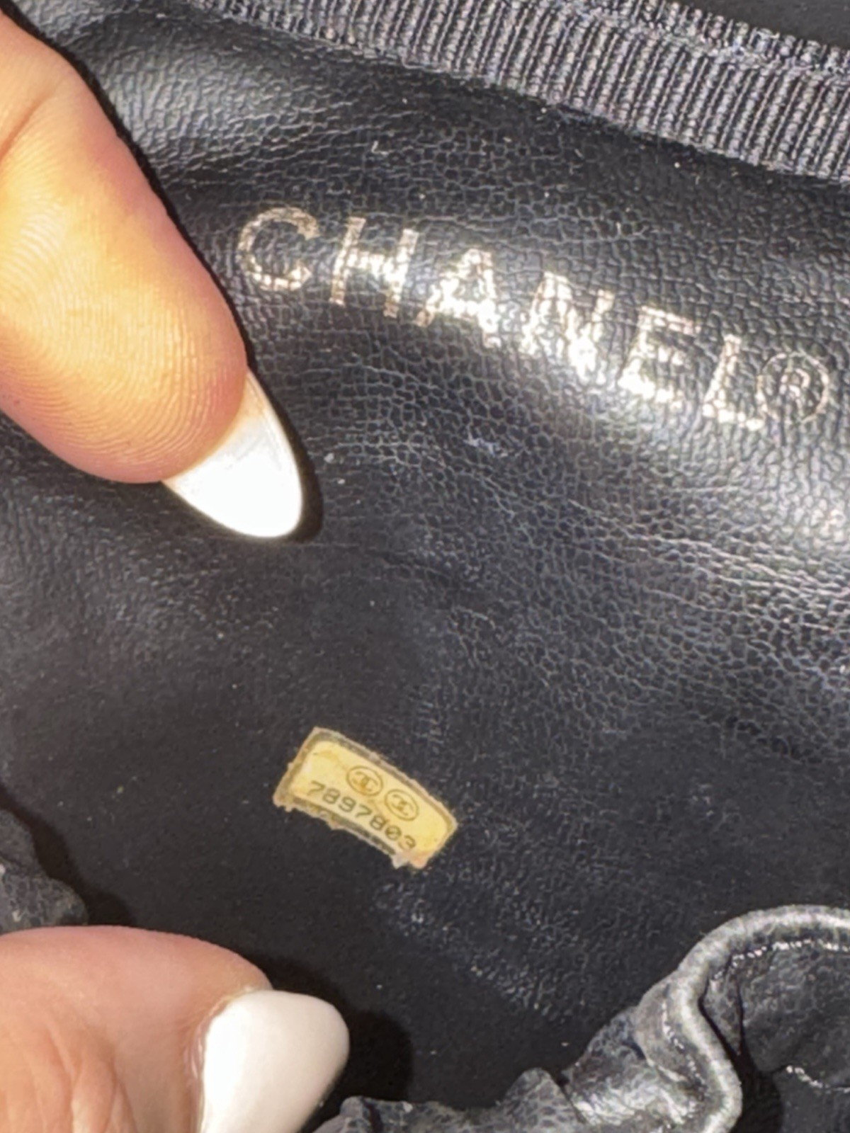 Vintage CHANEL Vertical Tall Vanity Bag Black Patent Leather Gold Hardware