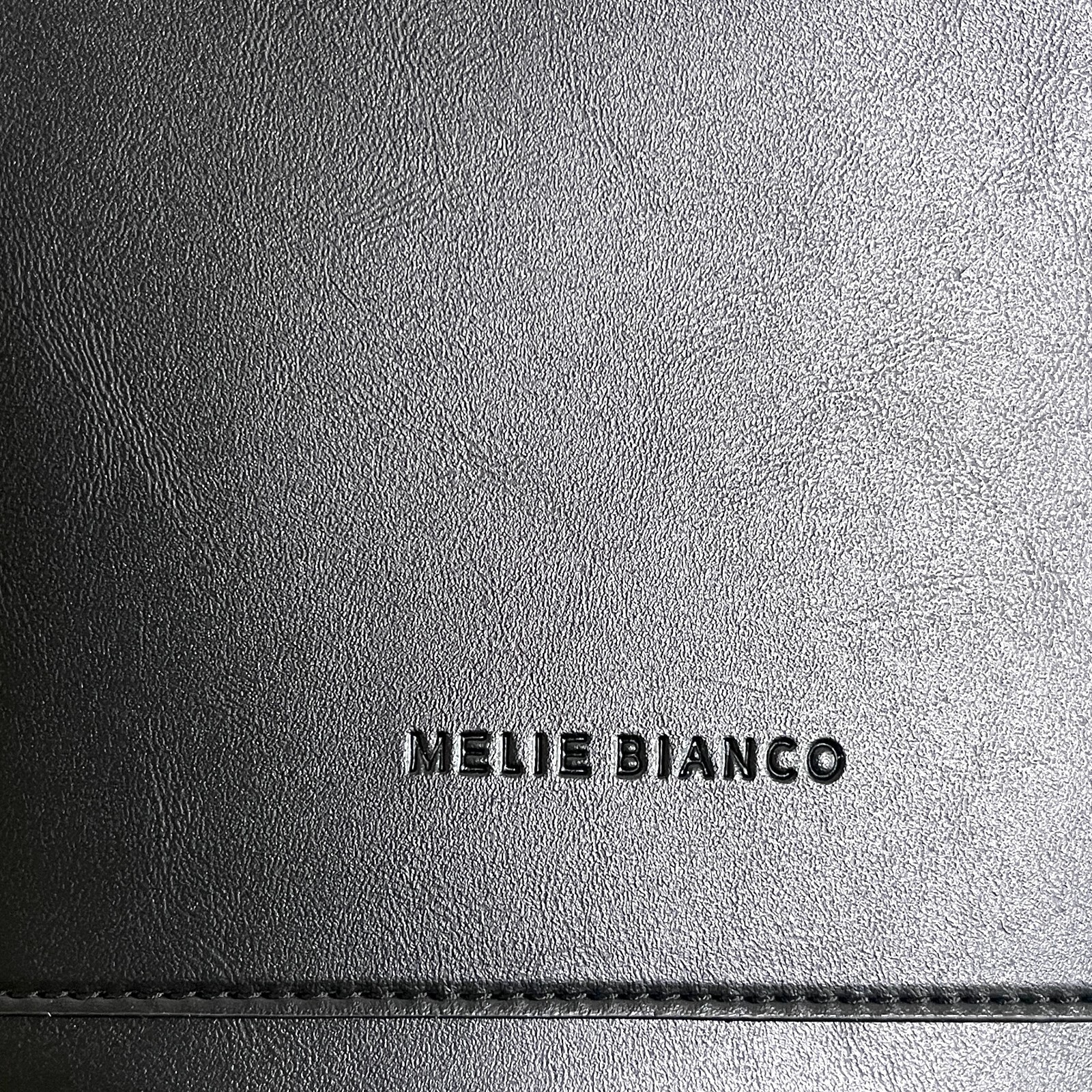 Melie Bianco Black Cecilia Saddle Large Tote Bag