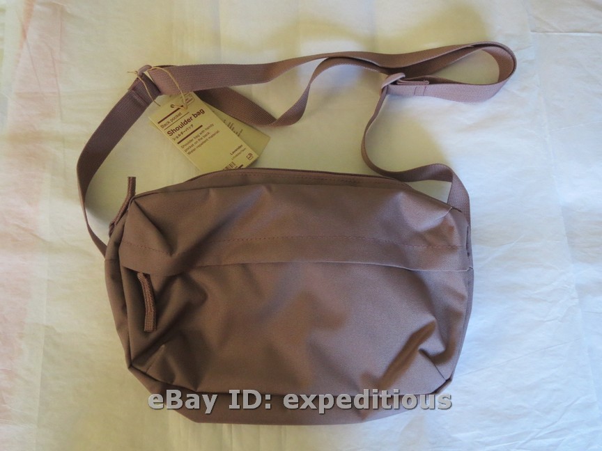 BRAND NEW MUJI WATER REPELLENT SHOULDER BAG WITH BACK POCKET CROSSBODY LAVENDER