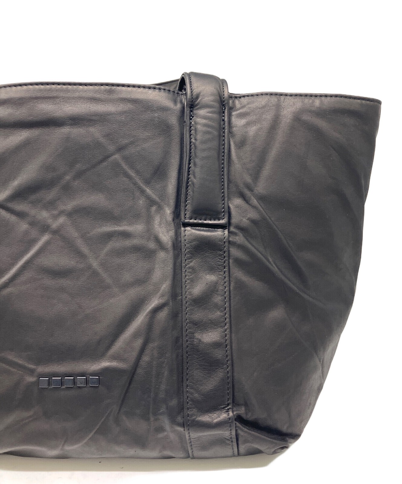 DUREN Tote bag Leather Black Authentic From Japan