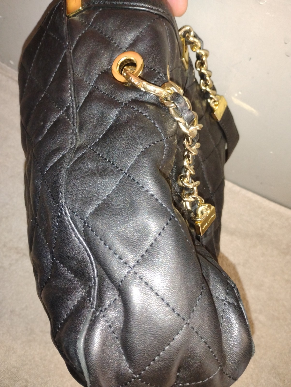 Michael Kors Susannah Black Quilted Leather Tote Bag
