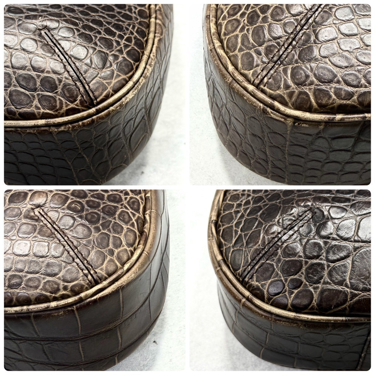 Bally Brown Leather Moon Theme Shoulder Bag with Silver Hardware Women Italy